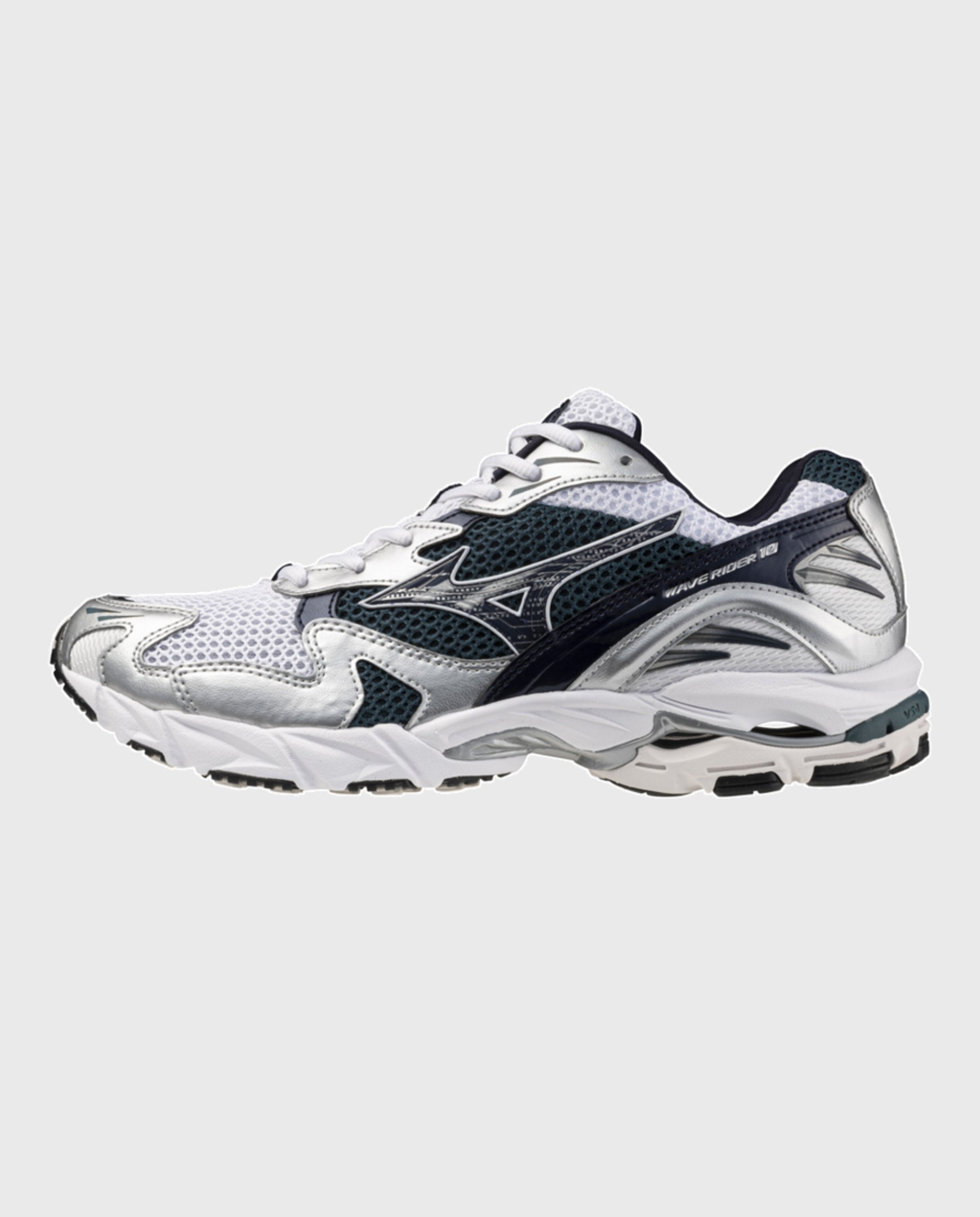 Mizuno Wave Rider 10 White / Baritone Blue / Deep Teal