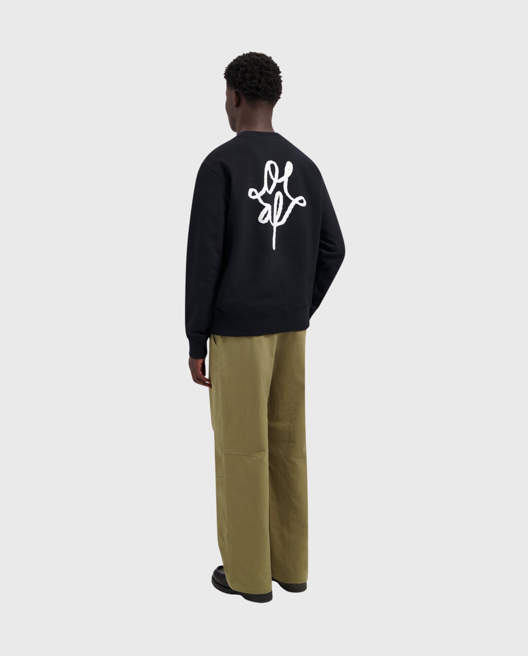 Monogram Graphic Crewneck Black