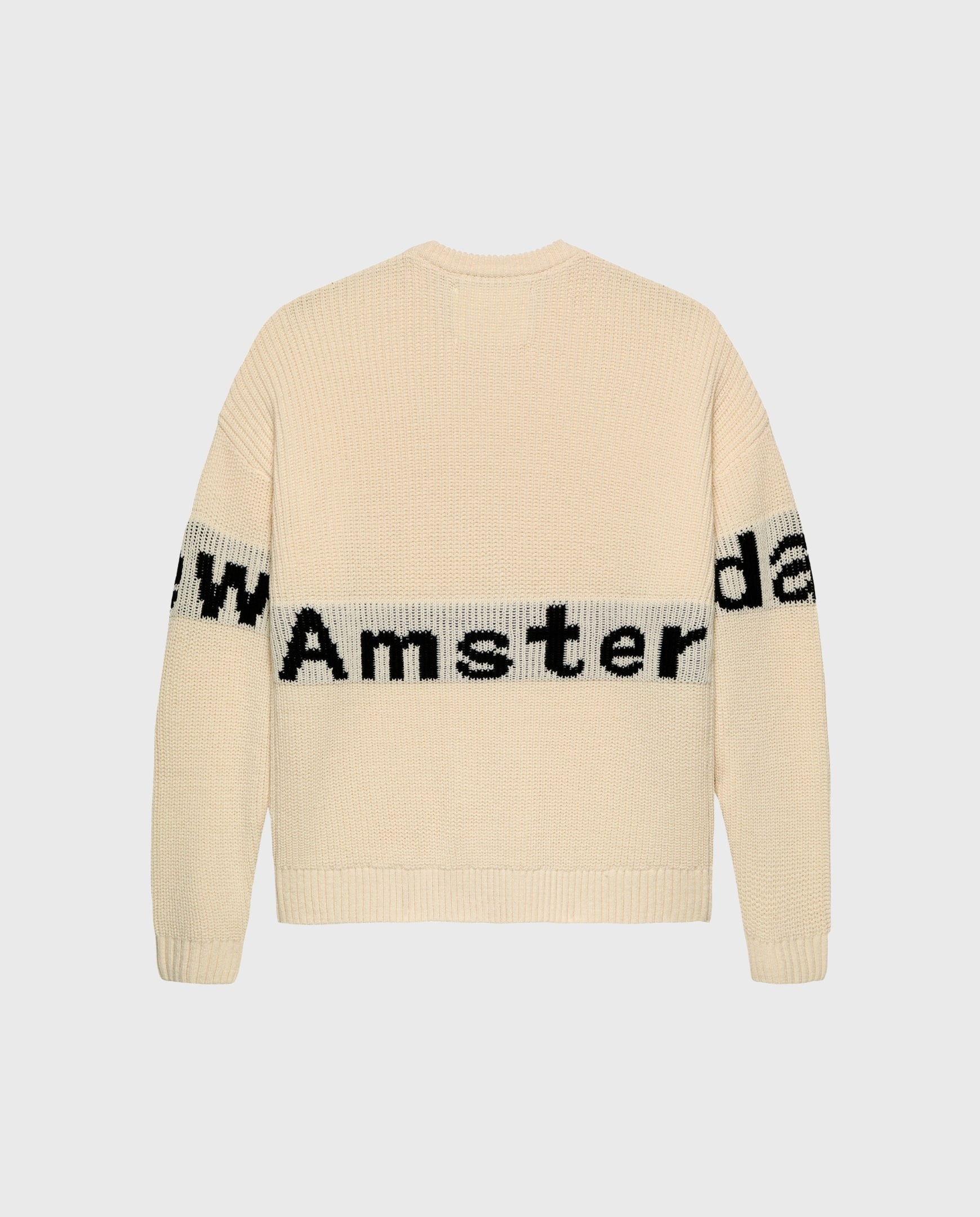 Name Crew Knit Ecru/Black