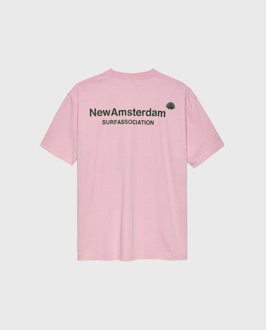 New Amsterdam Surf Association Logo Tee Cradle Pink | Noble