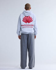 Logo Hoodie Ash/Poppy Red