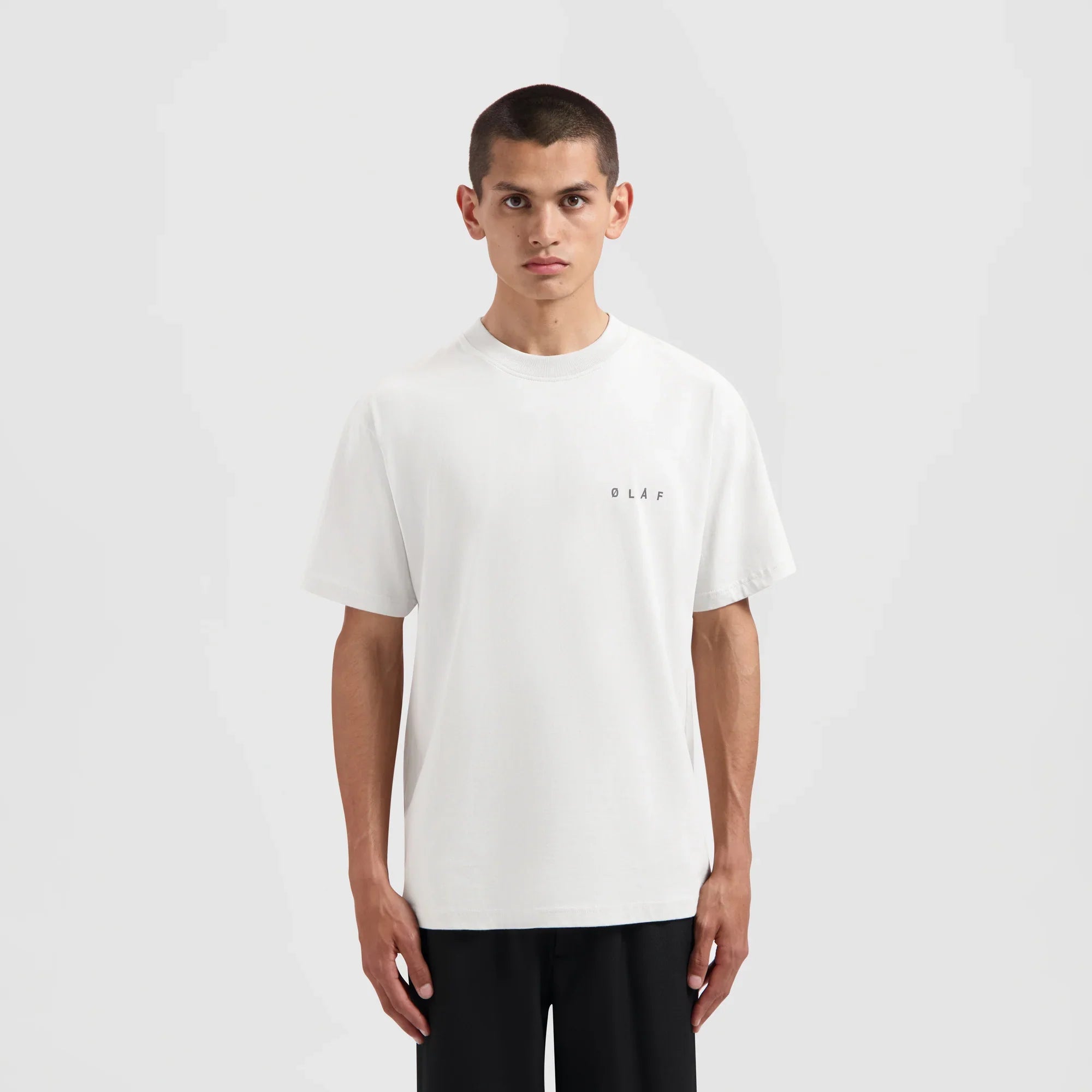 Olaf Hussein Face T-Shirt Wit | Noble