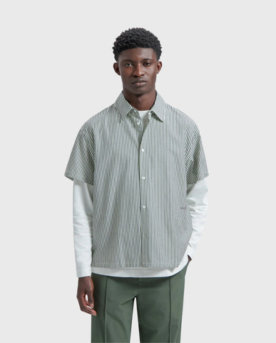 Boxy Seersucker Stripe Shirt