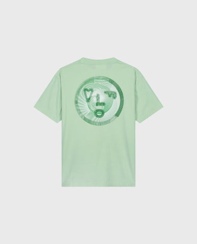 Spiral Face T-Shirt Pale Green