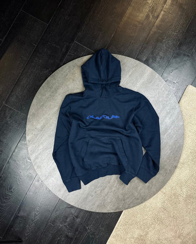 Wavy Drift Hoodie Blue