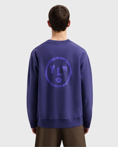 Olaf Hussein Face Crewneck - Deep Violet | Noble