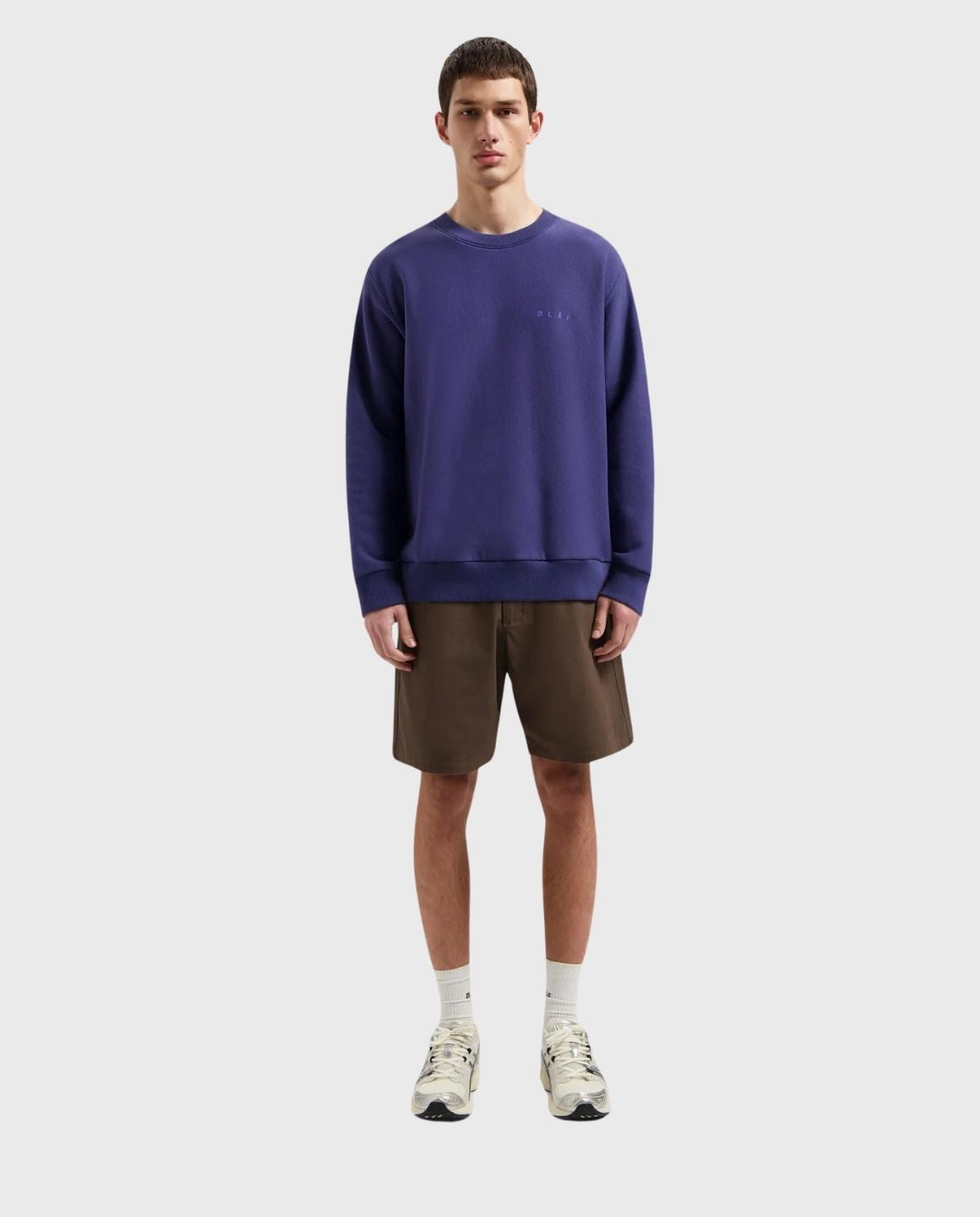 Olaf Hussein Face Crewneck - Deep Violet | Noble