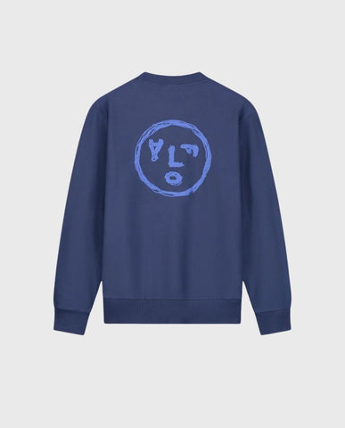 Olaf Hussein Face Crewneck - Deep Violet | Noble