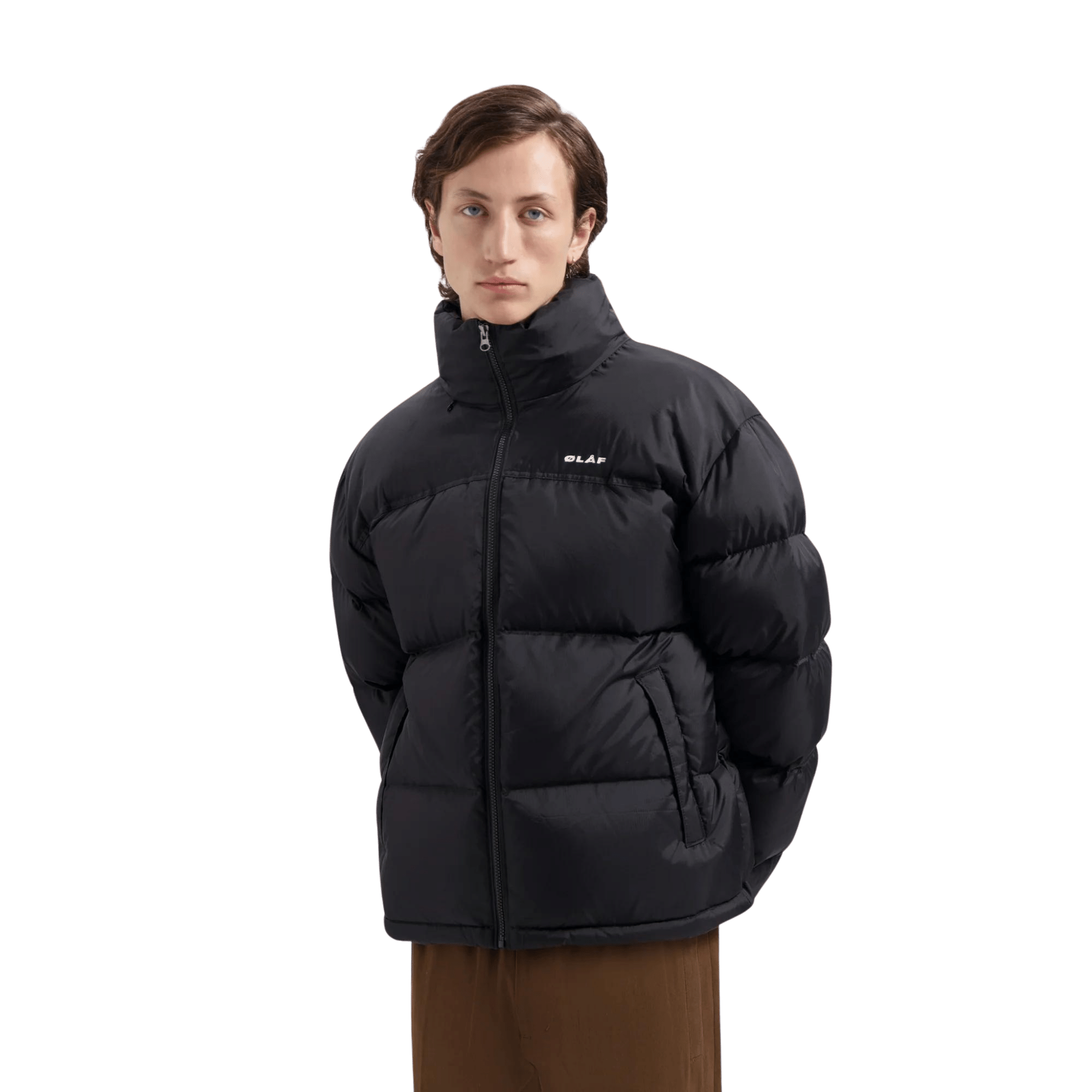 Olaf Hussein Puffer Jas Zwart | Noble