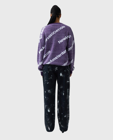 Name Knit Aop Purple Haze W/White