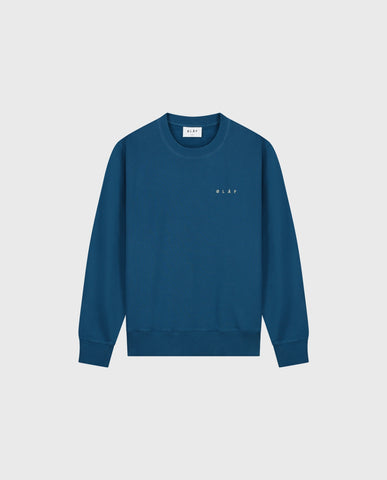 Scribble Face Crewneck Blue