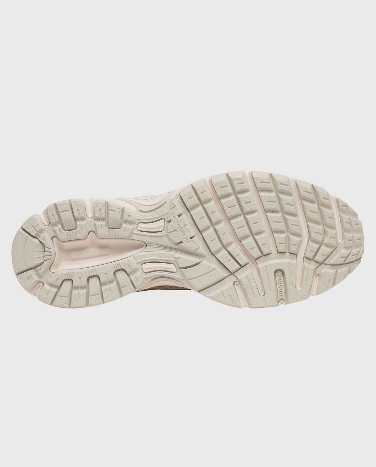 Saucony hardloopschoen buitenzool met profiel, lichtbeige