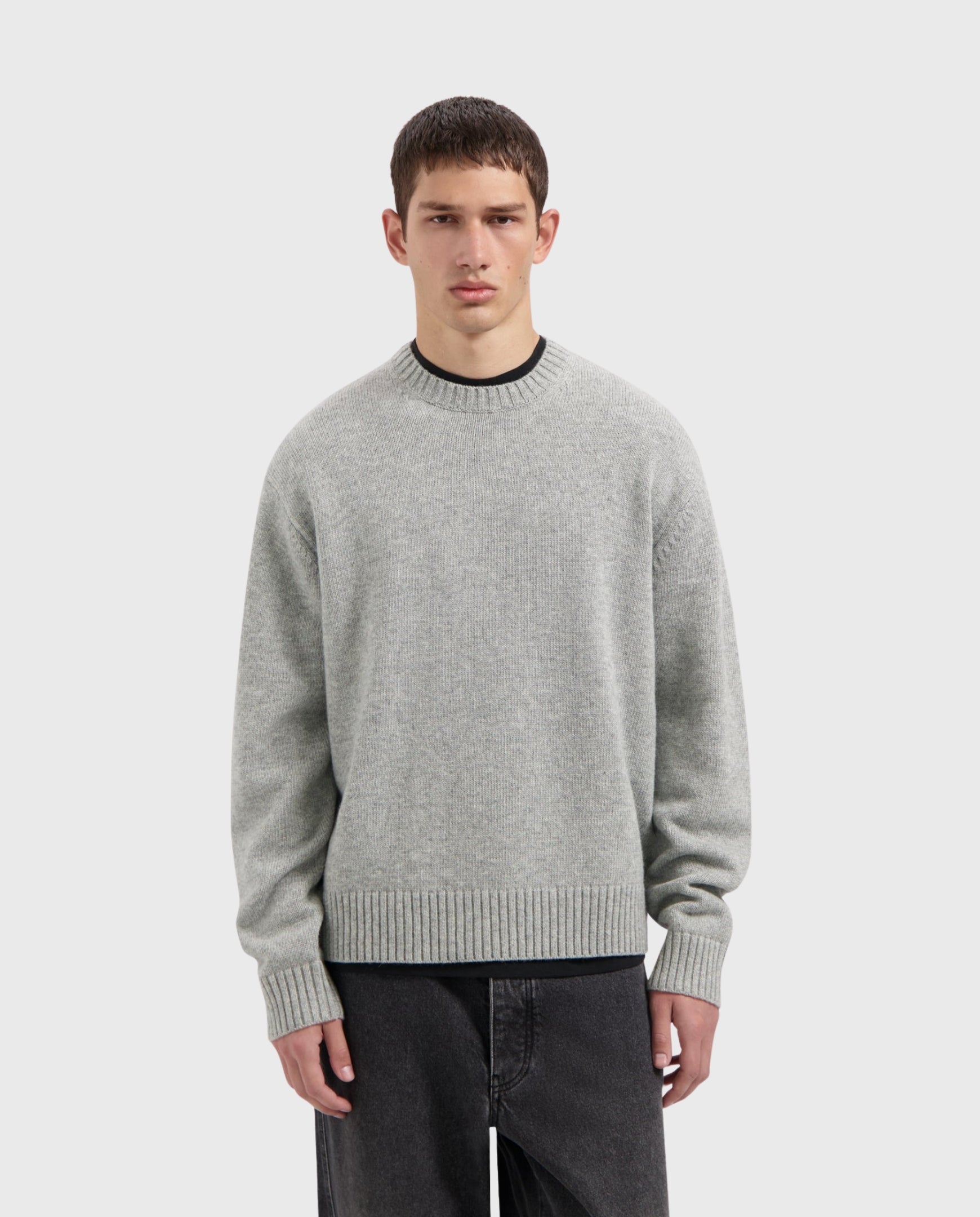 Essential Knitted Crewneck Heather Grey