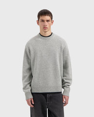 Essential Knitted Crewneck Heather Grey