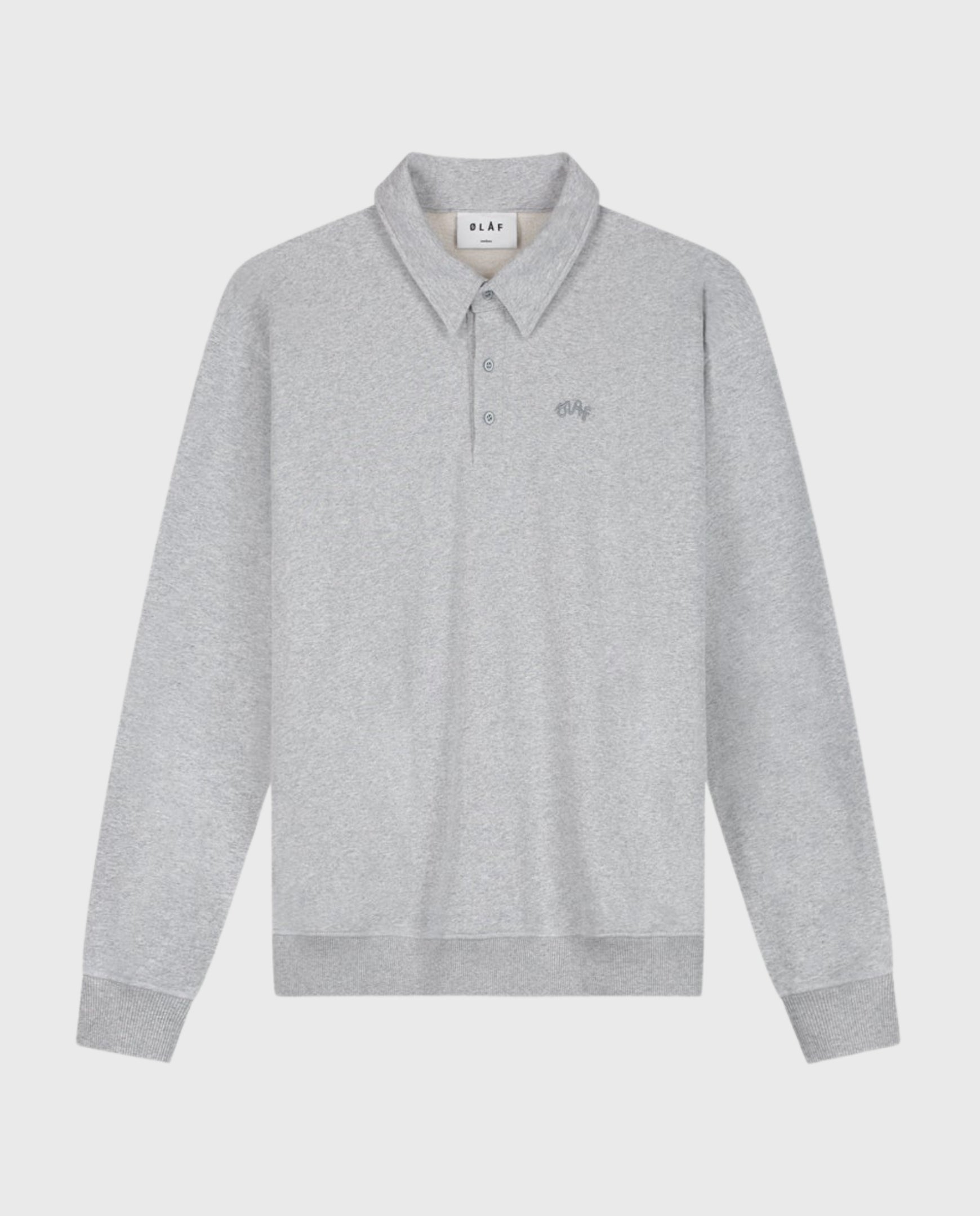 Signature Oversized Polo Heather Grey