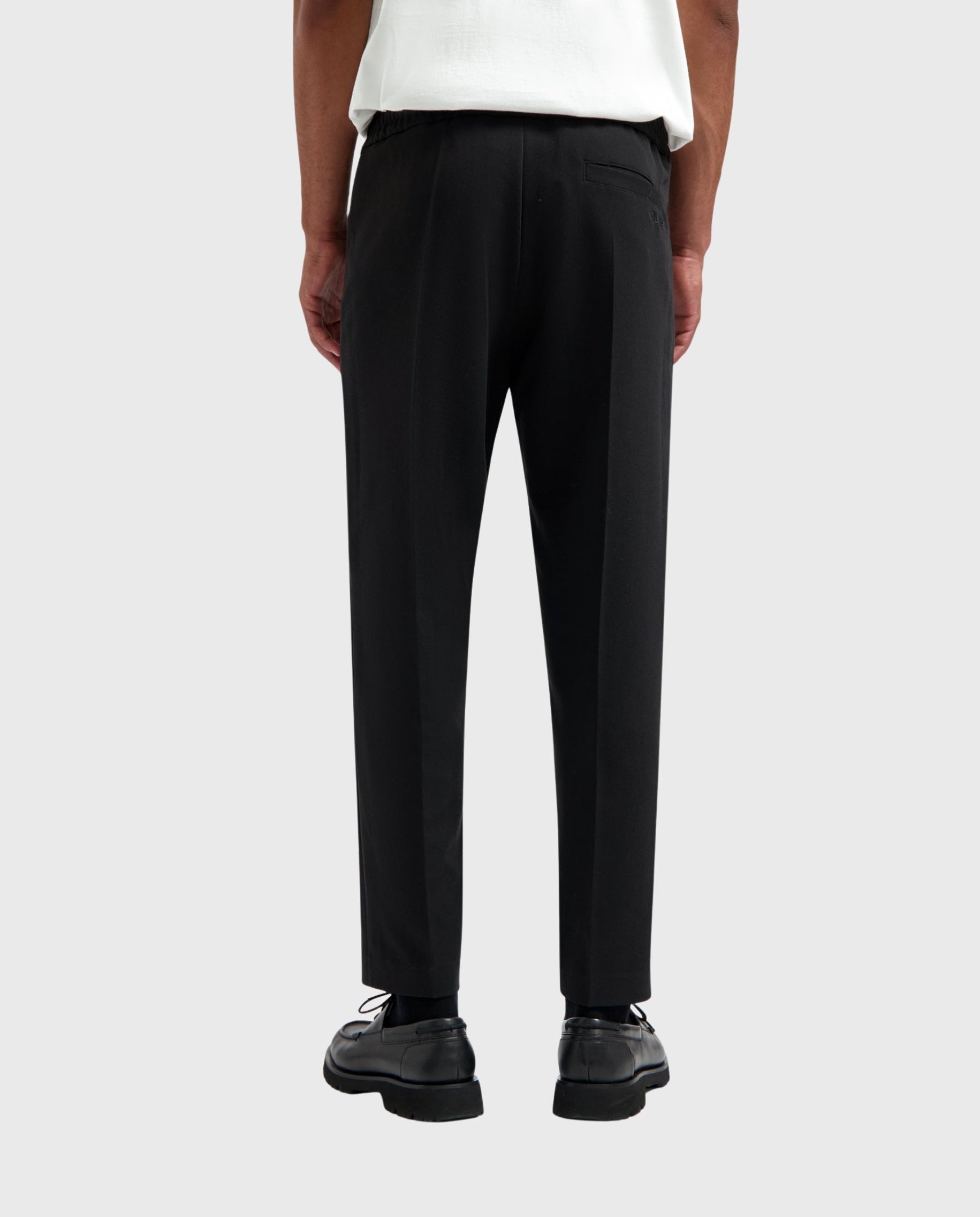 Tailored Slim Elasticated Pants Black