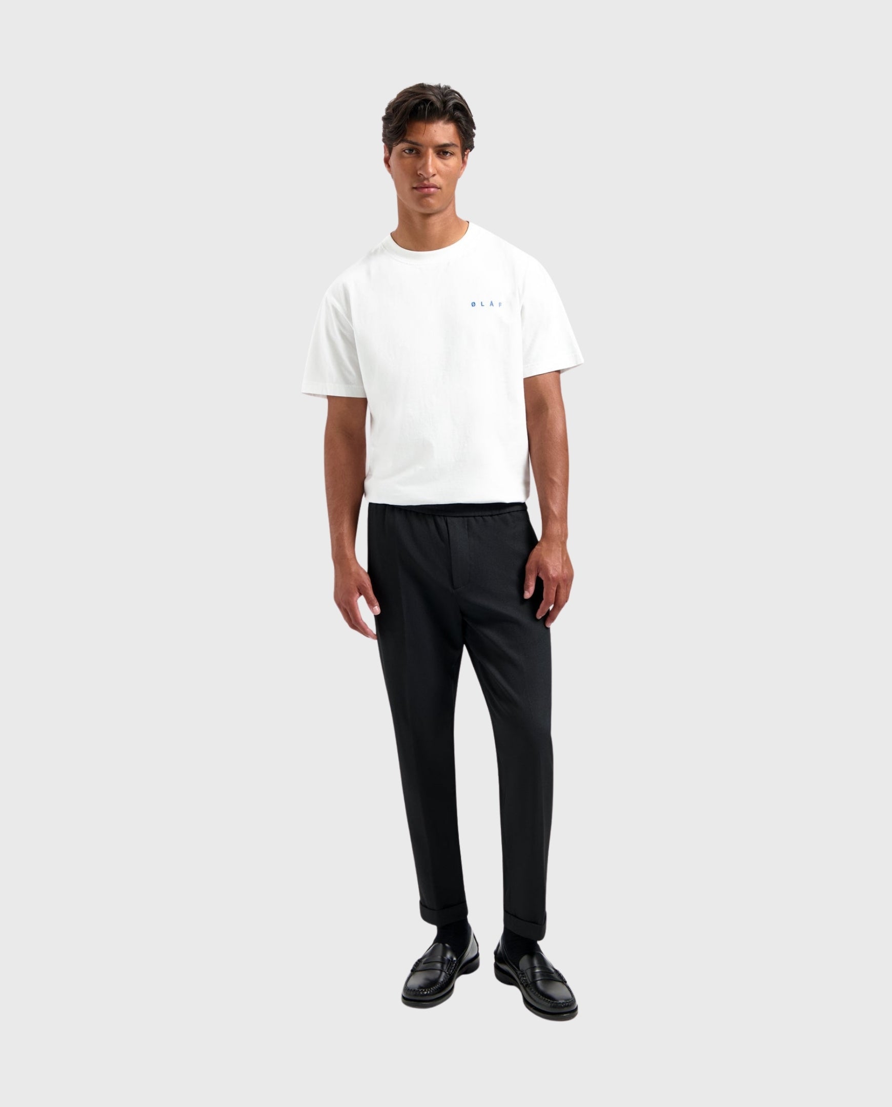 Tailored Slim Elasticated Pants Black