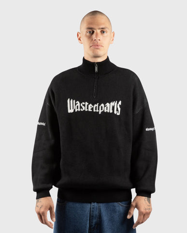 Wasted Paris United Trucker Sweater Black