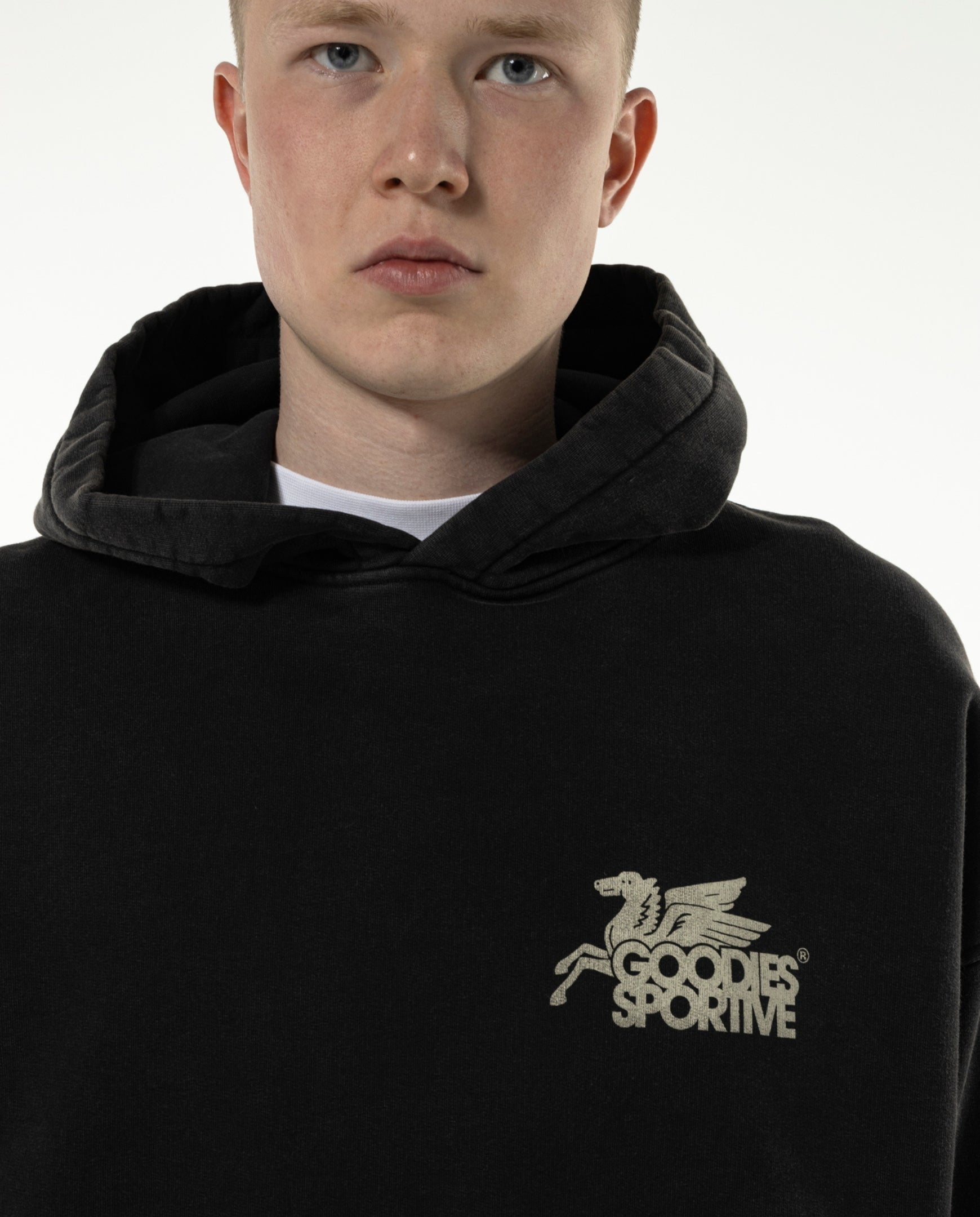 Vintage Black Pegasus Hoodie