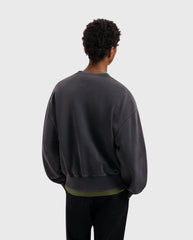 Washed Signature Boxy Crewneck Charcoal