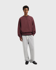 Washed Signature Boxy Crewneck Rum Raisin