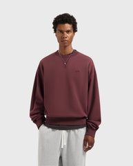 Washed Signature Boxy Crewneck Rum Raisin