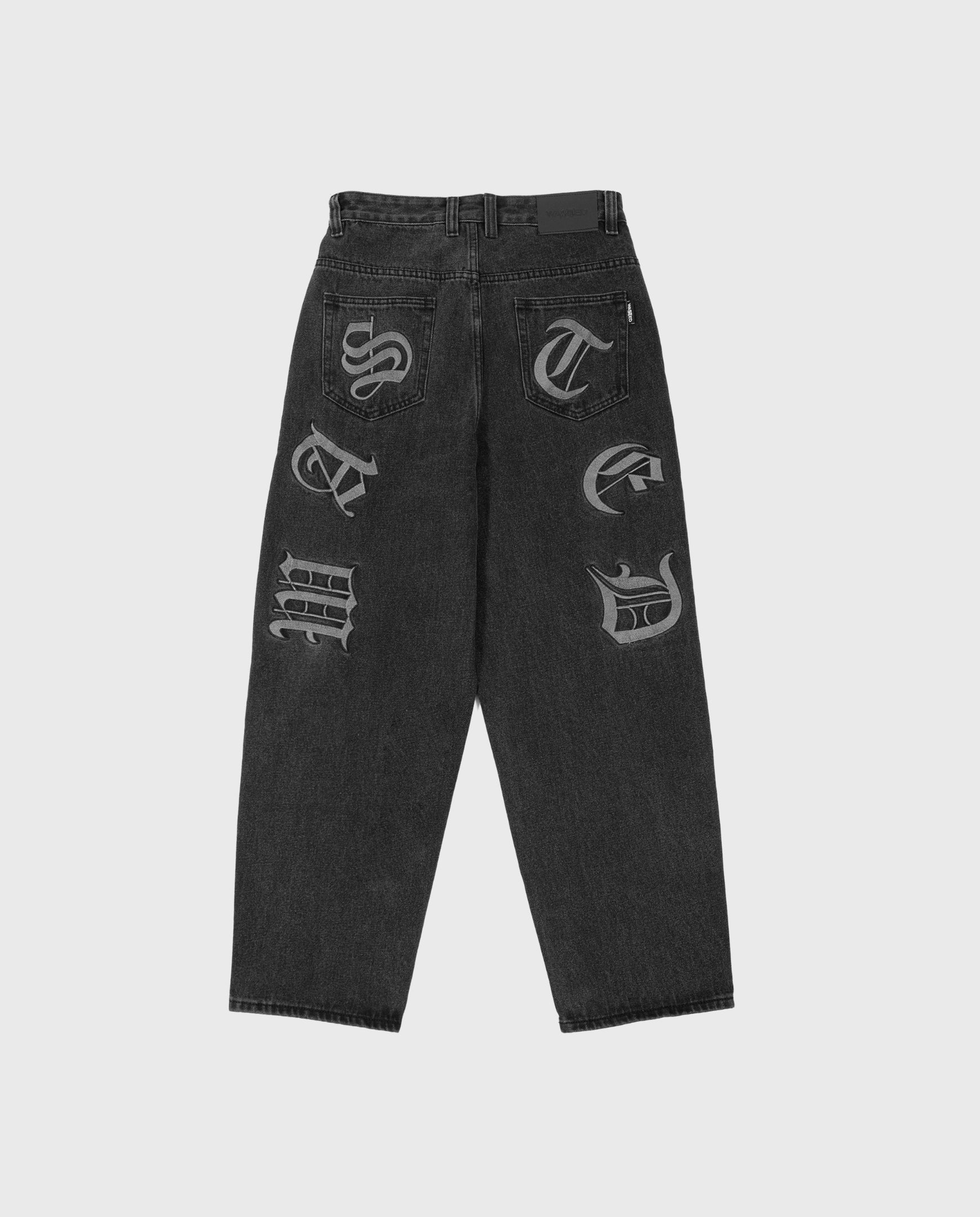 Wasted Paris Kingdom Curve Casper Pant Faded Black