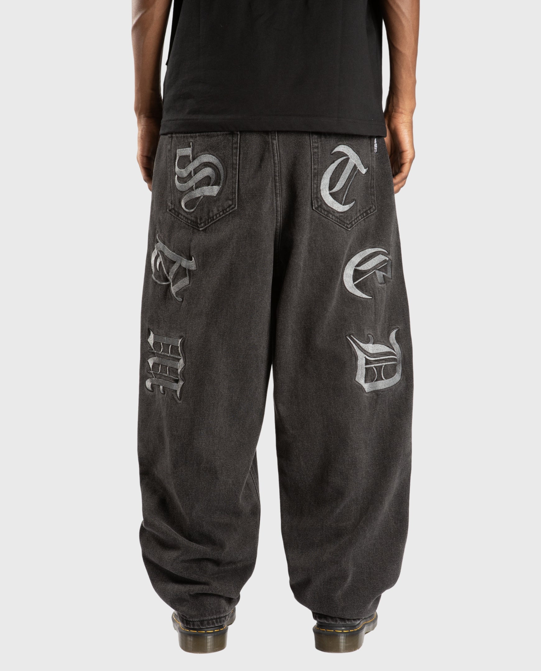 Wasted Paris Kingdom Curve Casper Pant Faded Black