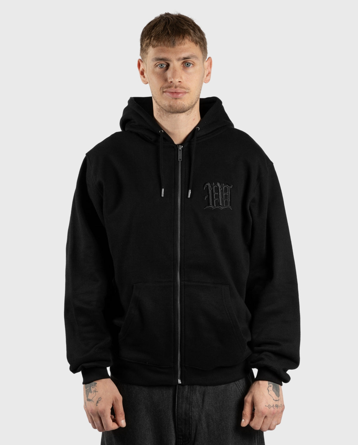 Wasted Paris Kingdom Curve Zip Hoodie Black