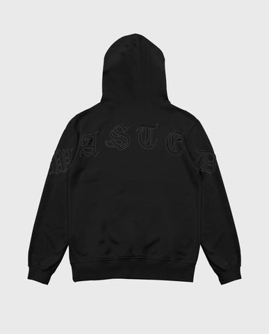 Kingdom Curve Destroy Boxy Zip Hoodie Black