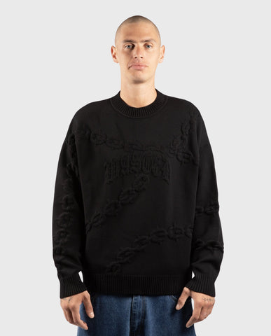 Wasted Paris Chrome Sweater Black