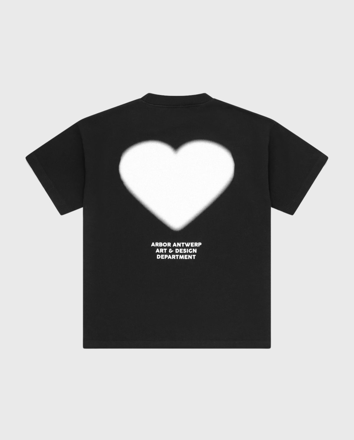 Arbor Antwerp White Faded Heart Black T-Shirt | Noble