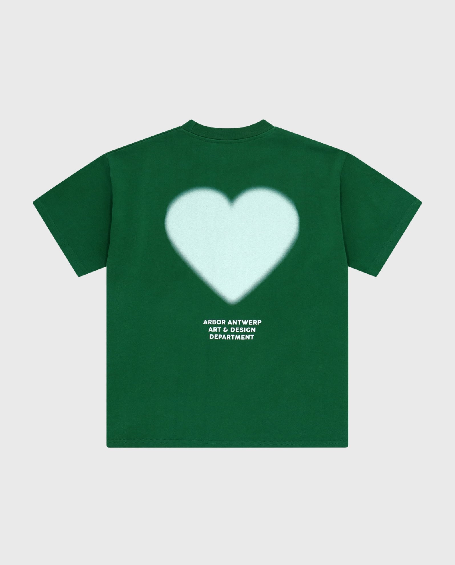 Arbor Antwerp White Faded Heart Green T-Shirt | Noble