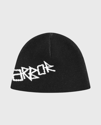 White Typo Beanie Black Arbor Antwerp