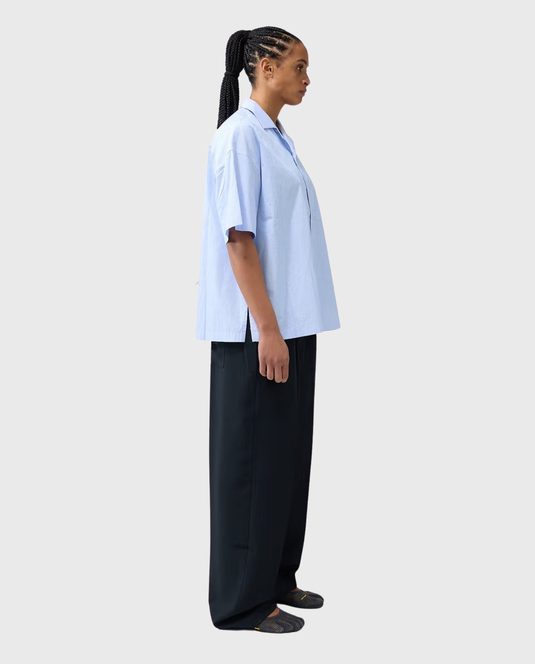 Wijk Shirt White/Blue Stripes