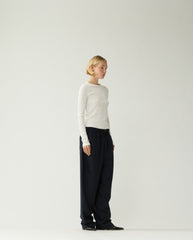 Wool Work Trousers Navy/Blue Pinstripe