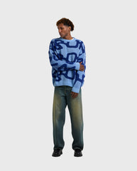 Big Logo Arbor Alpaca Knit Blue
