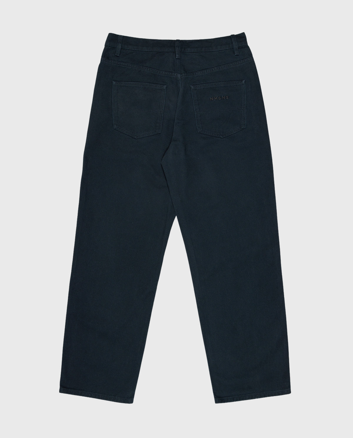 Bigfoot marine denim jeans met knoopsluiting, riemlussen en twee voorzakken