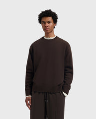 Essential Knitted Crewneck Chocolate Plum