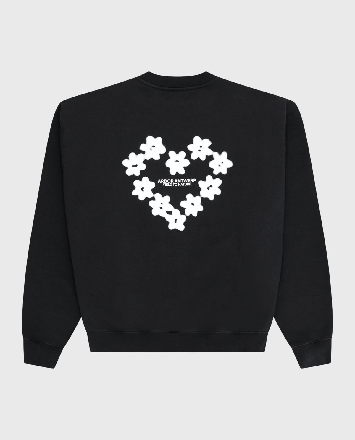 Faded Flower Crewneck Black