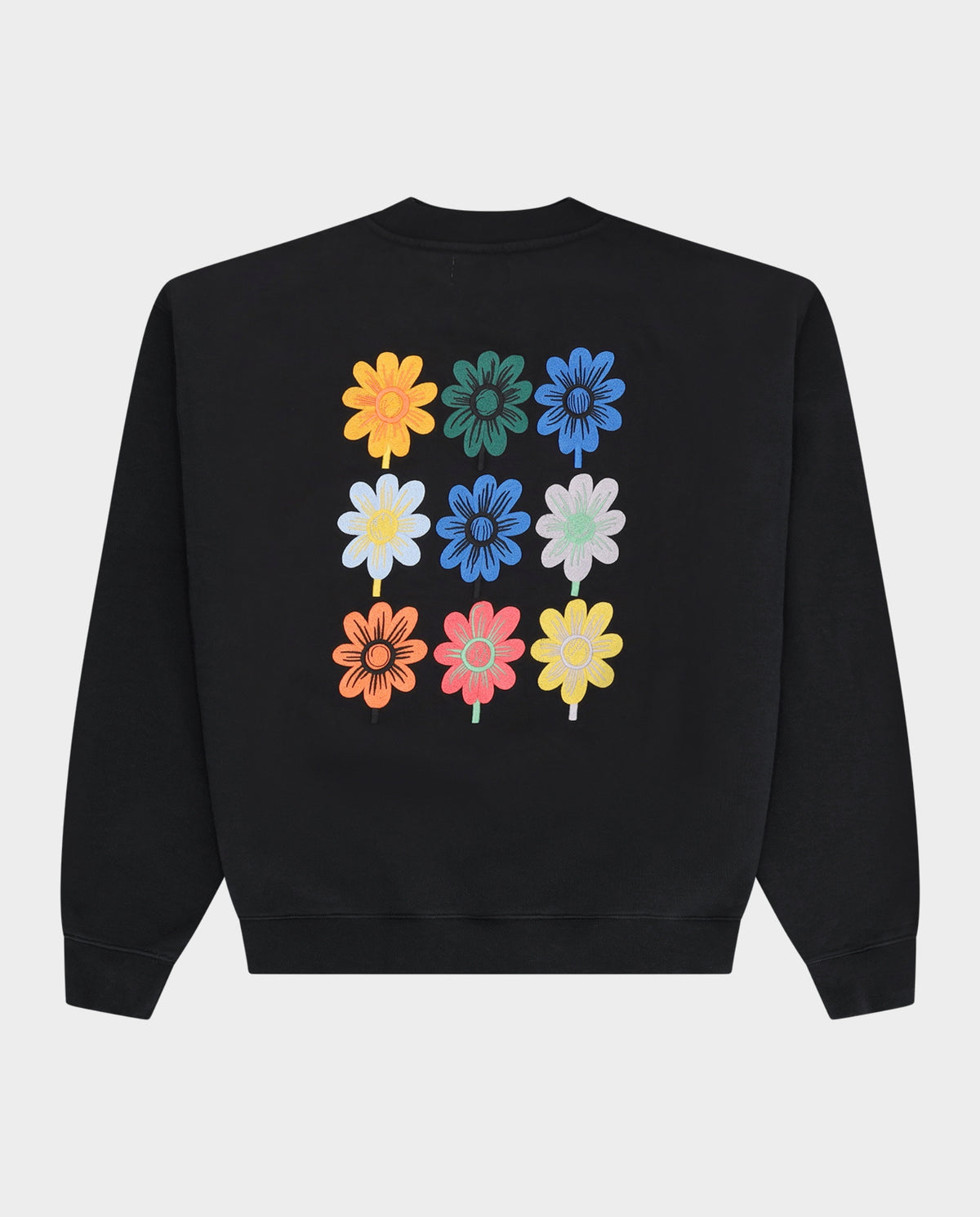Nine Flowers Crewneck Black