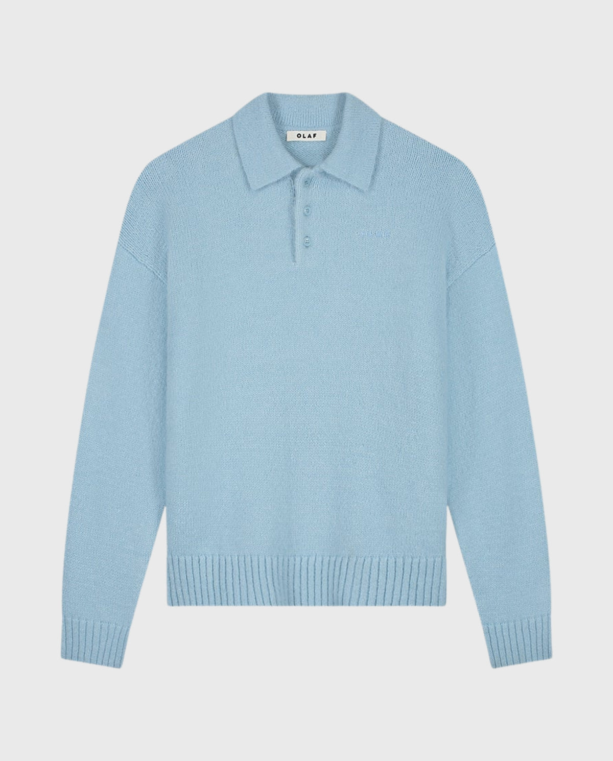 Oversized Knitted Polo Blue