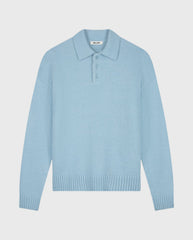 Oversized Knitted Polo Blue