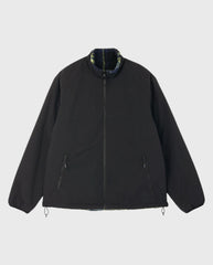 Zwarte reversible jas met rits, steekzakken en teddy-sherpa kraag