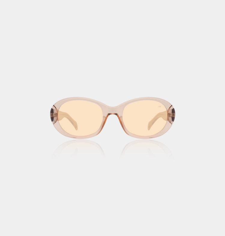 Anma Champagne zonnebril met lichtroze montuur en beige getinte glazen