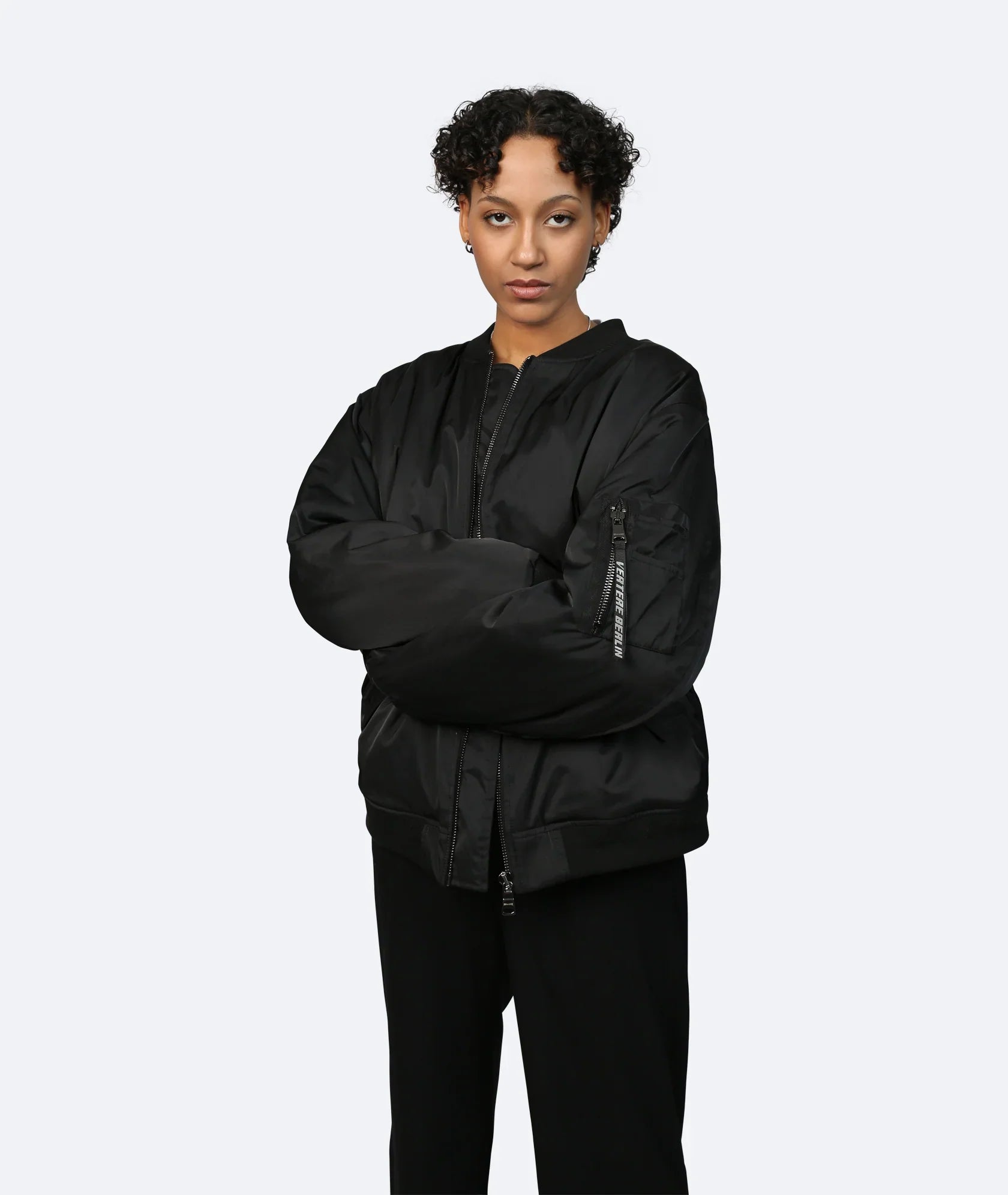 Vertere Berlin Roughness Bomber Jacket Black | Noble